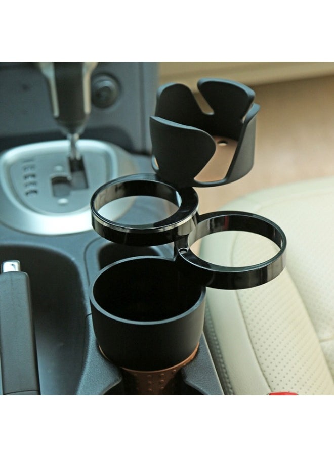 Generic - Multifunctional Car Cup Holder, Adjustable Vehicle-Mounted Water Cup Drink Holder, Dual Cup Organizer, 360° Rotatable Cup Body, Suitable for Many Different Cars' Cup Holders - Image 1
