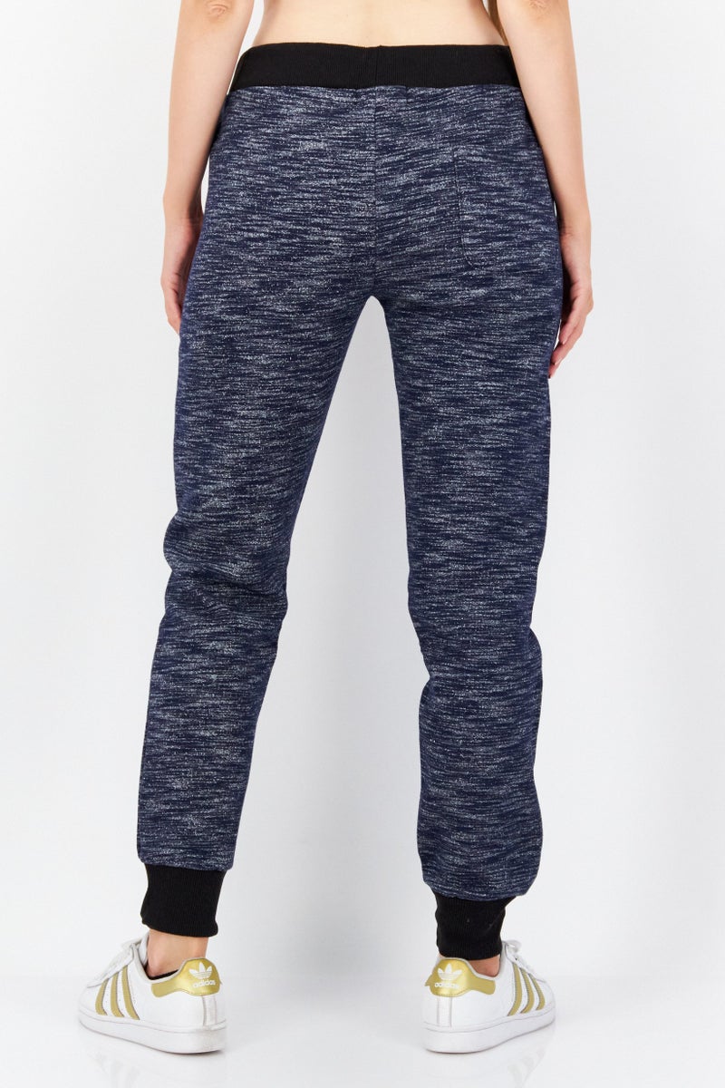 GEOGRAPHICAL NORWAY Women Regular Fit Drawstring Graphic Print Jogger Pants, Navy Combo - Image 3