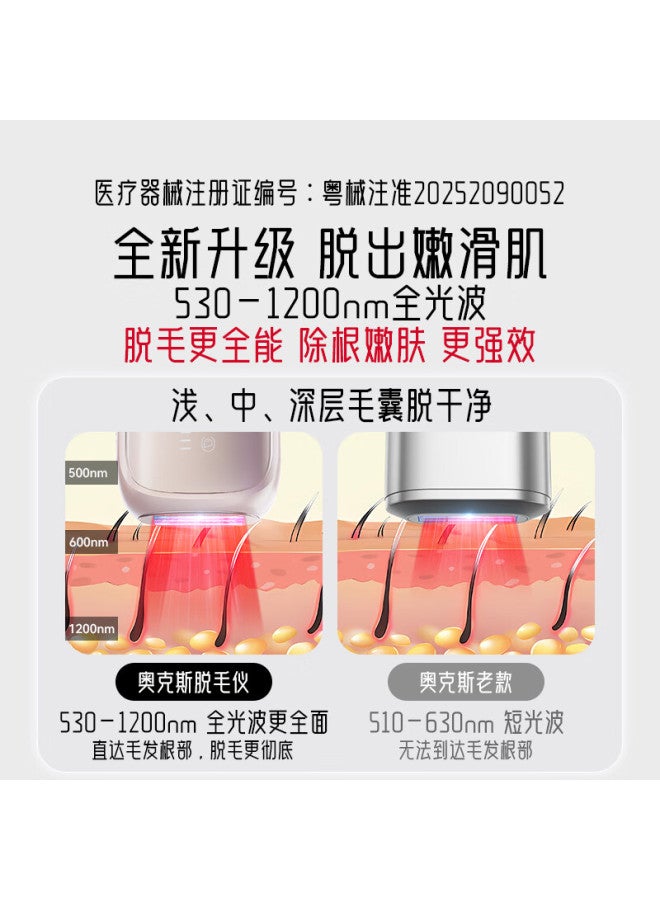Aux Hair Removal Device Ice Point Laser Painless Full Body Armpit Private Area Home Shaver Girlfriend Wife Gift Box 1208 Ice Point Hair Removal Device - Image 2