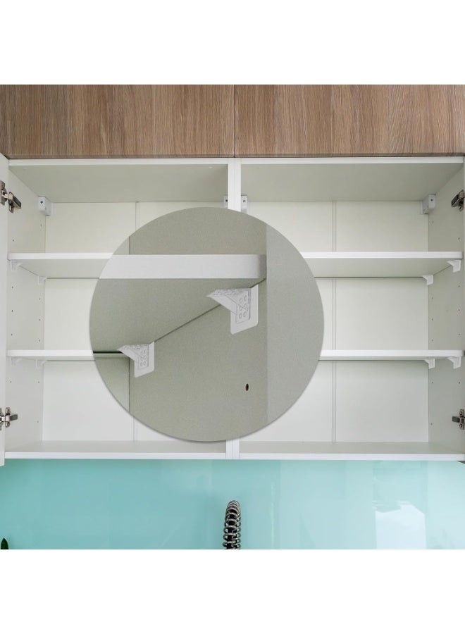 PTTIMFFM 12 PCS Large Self-Adhesive Shelf Brackets, Punch-Free Clear Acrylic Shelf Support Pegs, Heavy-Duty Double-Row Shelf Holders for Cabinets, Kitchens, Bookshelves (7×7cm) - Image 3