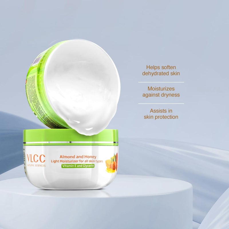 VLCC Almond and Honey Light Moisturiser Cream 200g With Vitamin E and Glycerin Vitamin E Body Moisturizer Soft and Smooth Skin Intense Longlasting Hydration - Image 5