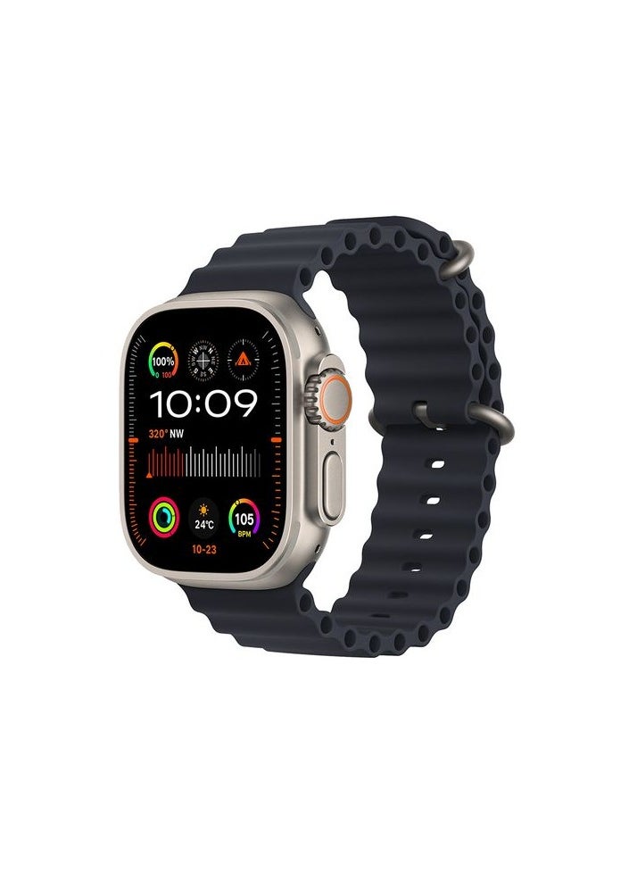 HK - HK9 ULTRA 2 Series 9 Wearfit Pro SmartWatch SUPER AMOLED Display Open AI Chat GPT GPS NFC Bluetooth V5 Call Wireless Charger 49mm (black) - Image 1