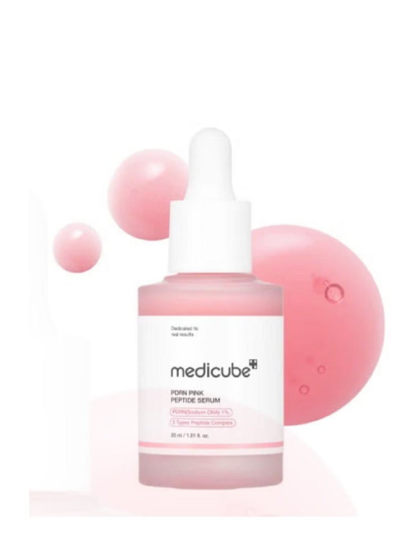 ميديكيوب مصل الببتيد الوردي من، مصل التوهج الوردي، الببتيد، النياسيناميد، مرطب ومرطب ومقوي، لون بشرة غير متساوٍ، العناية بالبشرة الكورية | 1.01 أونصة سائلة (1.01 أونصة سائلة، - Image 1