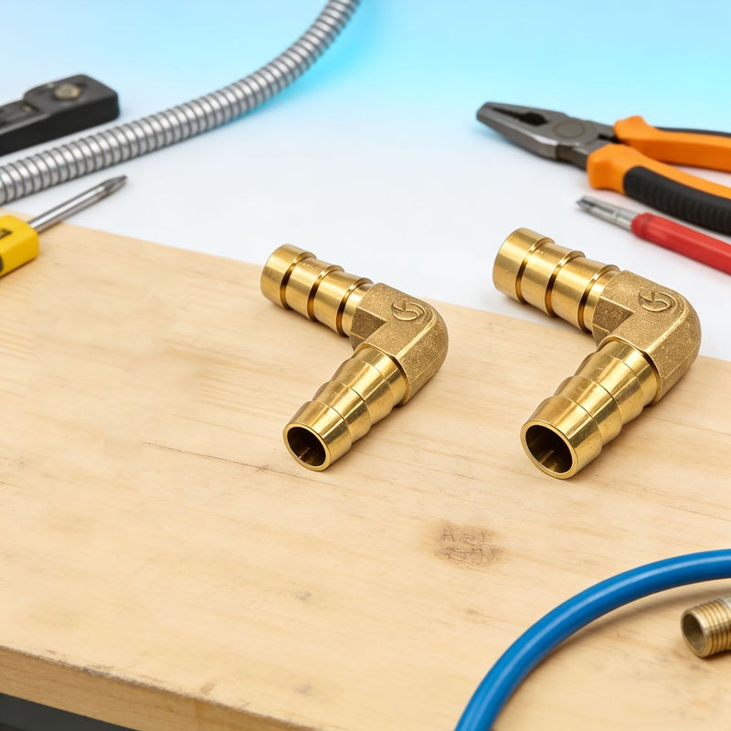 Thickened Brass 90 Degree Elbow 12mm Quick Connect For Air Water Hose - Image 3
