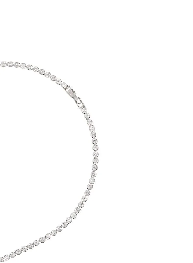 Parfois Silver Set Necklace And Bracelet With Zirconia for Women | Best Price UAE