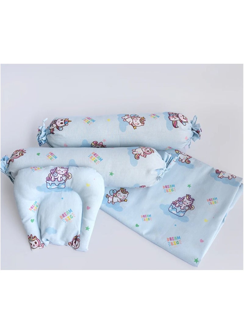 Yellow Doodle - Yellow Doodle Reversible Comfort Quilt - Unicorn Dreams - Image 1