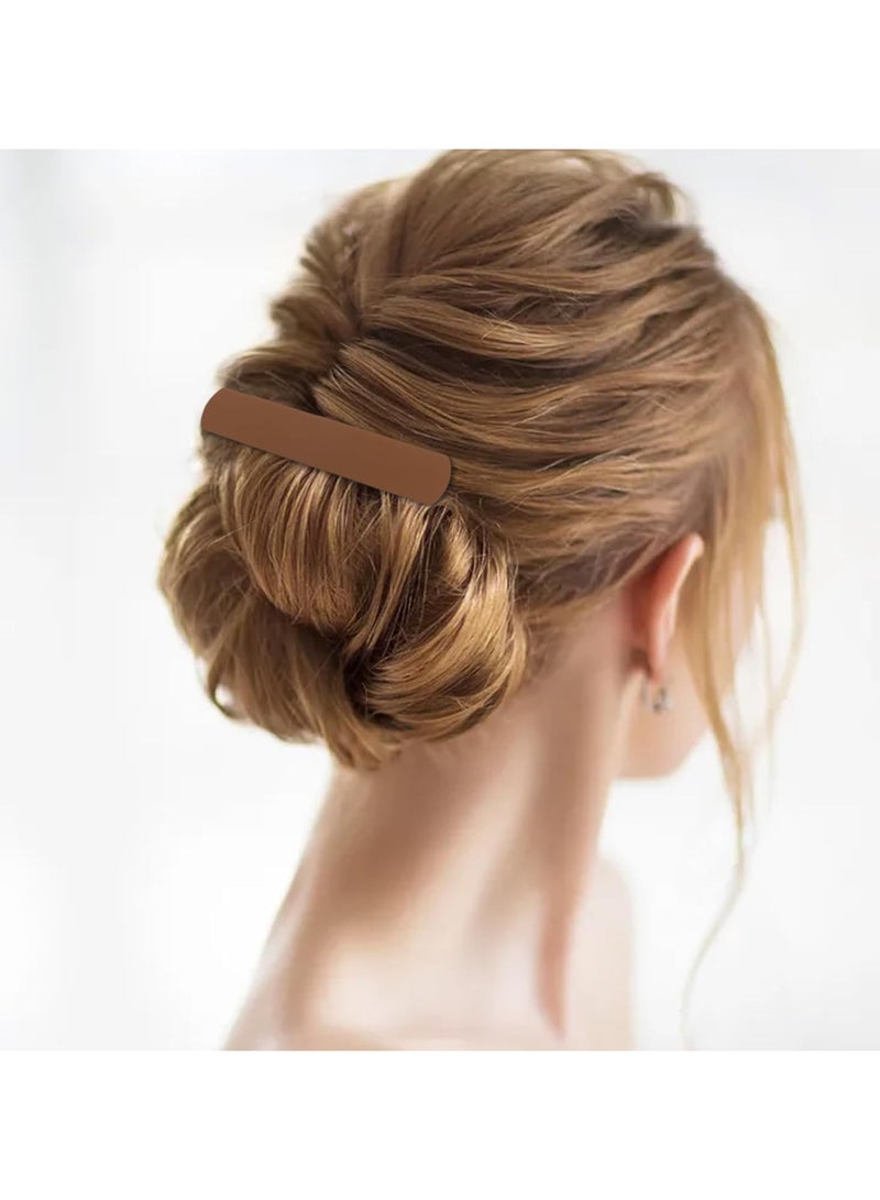 Goolsky Hair Barrettes for Women, 3PCS Flat Barrettes for Women, Matte Barrettes, Hair Clips, French Hair Barrette Clip for Women Girls, Strong Hold Hair Clips, Hair Accessories, 3 Colors - Image 2