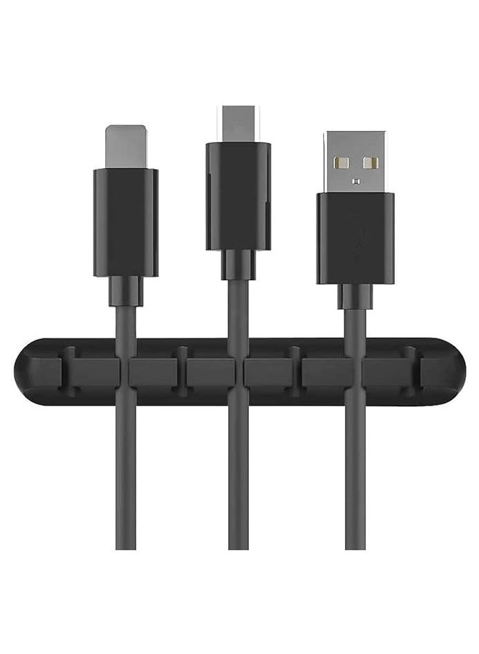 KASTWAVE Cable Holder Clips, 3-Pack Cable Management Cord Organiser Clips Silicone Self Adhesive for USB Charging Cable Power Cord Mouse Cable Wire PC Office Home - Image 2