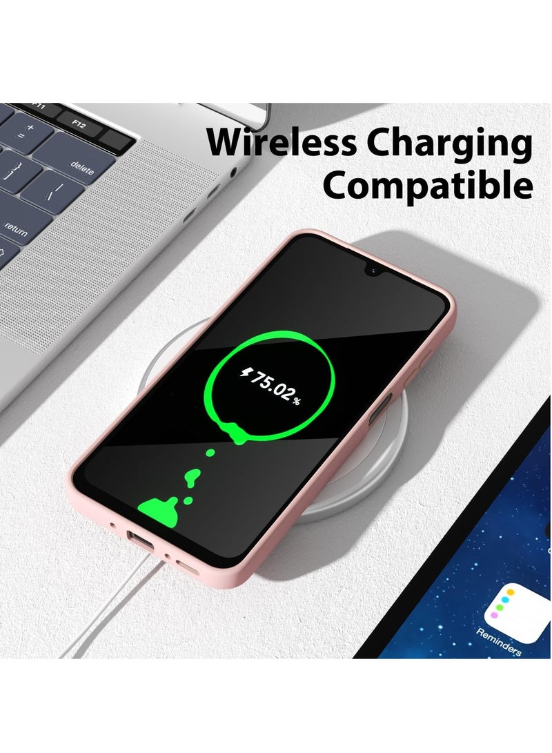 MIGOFAST Samsung Galaxy A26 5G Case Silicone Thin Slim Grip Soft Rubber Gel Protective Phone Case for Women Matte Plain Solid Color Aesthetic Cute Girly Case with Camera Cover Light Pink - Image 5