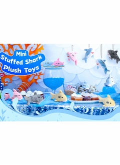 Y&D 12 Pcs Mini Stuffed Animal Soft Shark Plush Toys Party Favors Bag Tiny Ocean for Baby Toddlers Kids Stocking Stuffs 10CM  - Image 2