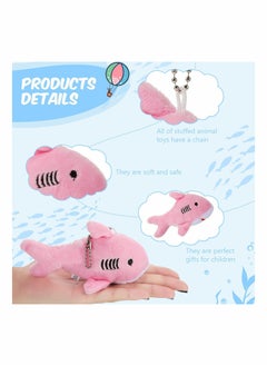 Y&D 12 Pcs Mini Stuffed Animal Soft Shark Plush Toys Party Favors Bag Tiny Ocean for Baby Toddlers Kids Stocking Stuffs 10CM  - Image 4