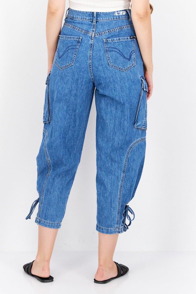 ONLY Women Regular Fit Washed Non Stretchable Jeans, Blue - Image 2