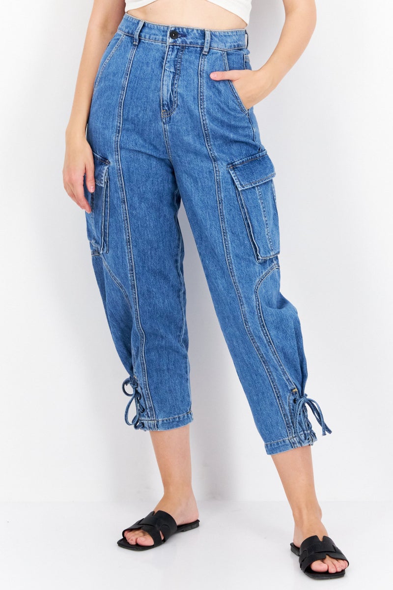 ONLY Women Regular Fit Washed Non Stretchable Jeans, Blue - Image 1