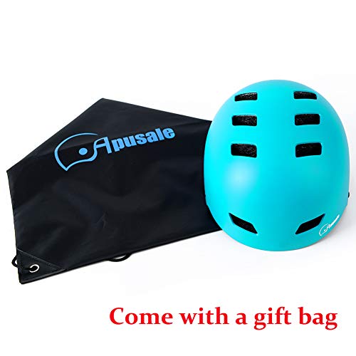 Apusale Bike Skateboard Helmet, Adjustable and Multi-Sport for Skate Scooter, 3 Sizes for Adult Youth Kids Toddler (Turquoise) - Image 4