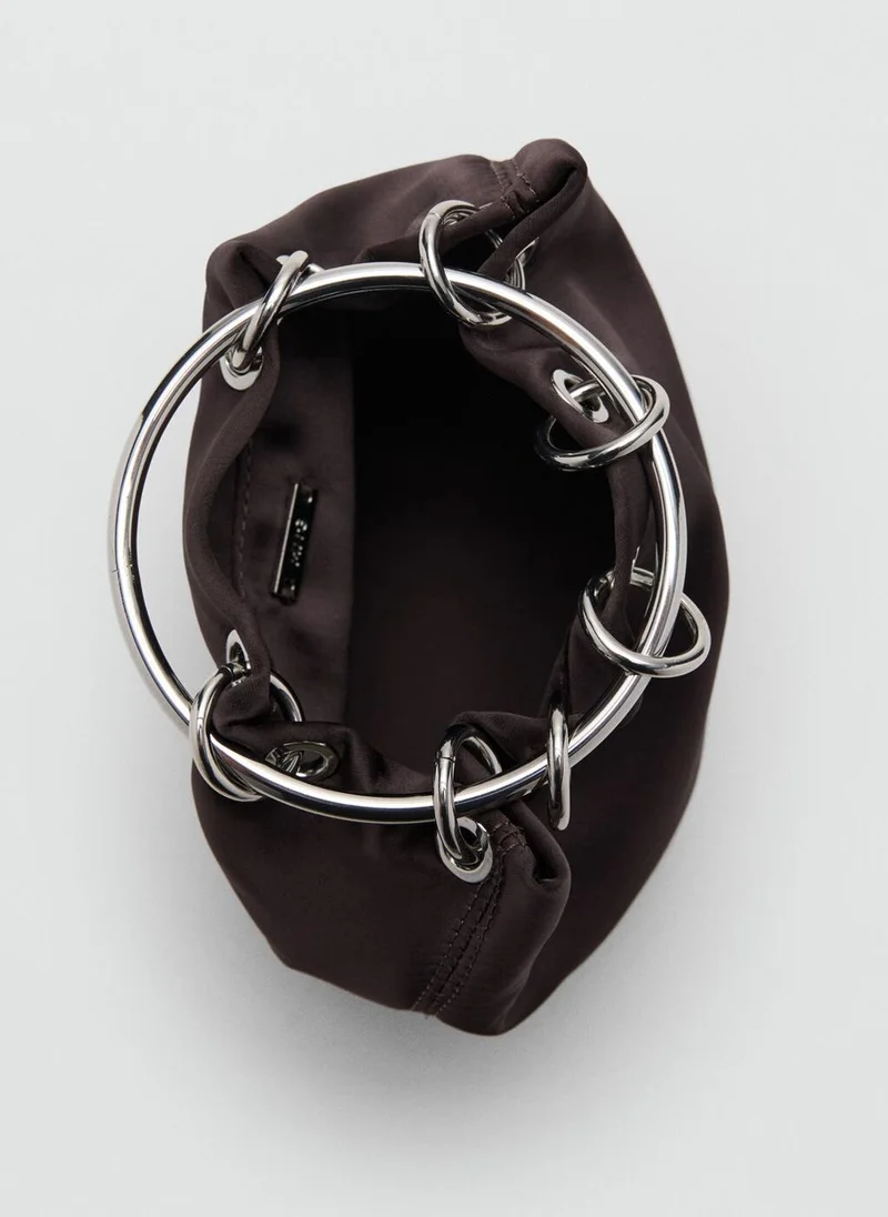 MANGO  Handbag with metal handle. for Women | Best Price UAE