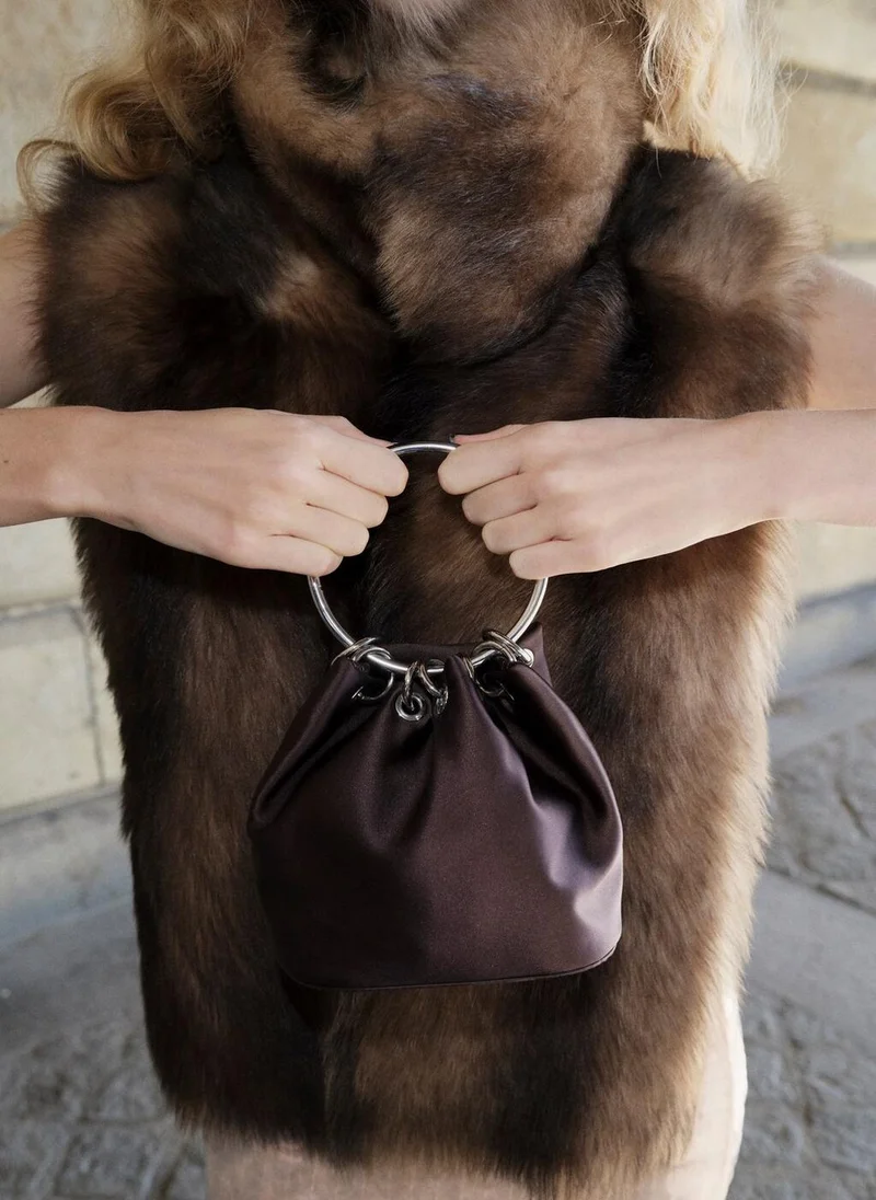 MANGO  Handbag with metal handle. for Women | Best Price UAE