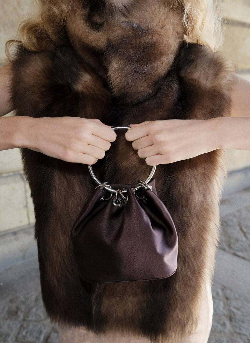 مانجو حقيبة يد بمقبض معدني - Image 5