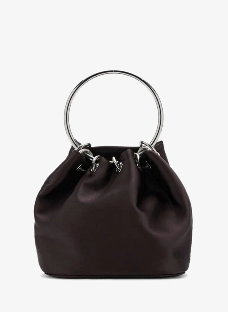 MANGO Handbag with metal handle.