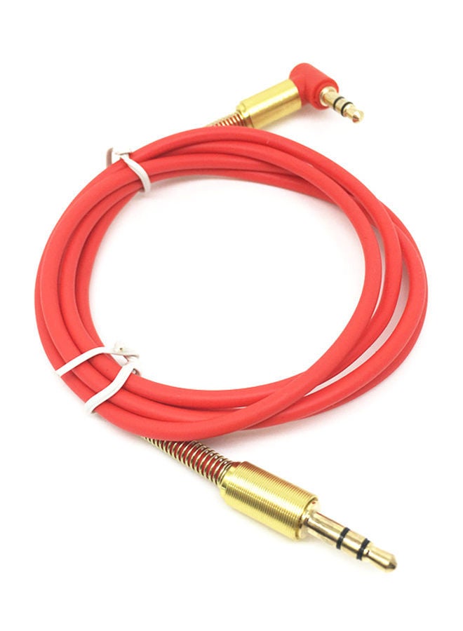 نيبمينينت كابل صوتي مساعد بزاوية مائلة نحو اليمين 3.5 ملليمتراً من ذكر إلى أحمر