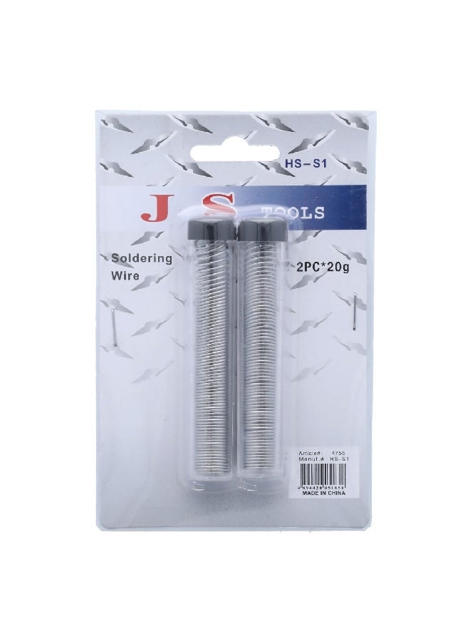 2-Piece Rust-Resistant High-Conductivity Soldering Wire Set Silver 14.478 x 2.032 x 9.525 cm HS-S1