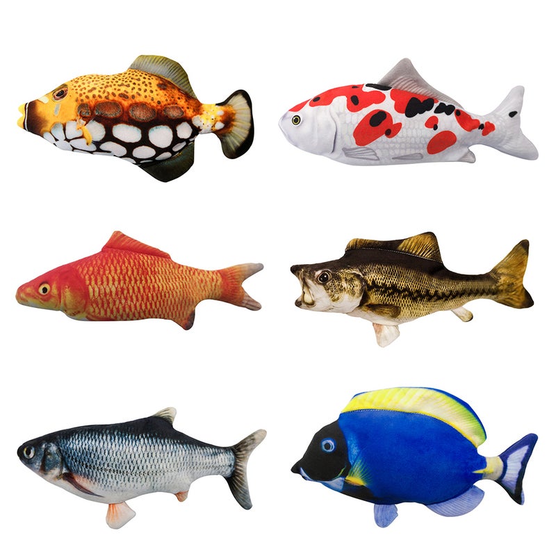 Realistic Plush Simulation Electric Doll Fish Funny Interactive Pets Chew Bite Supplies for Cat Fish Flop Cat Toy for Biting and Kicking - Image 3