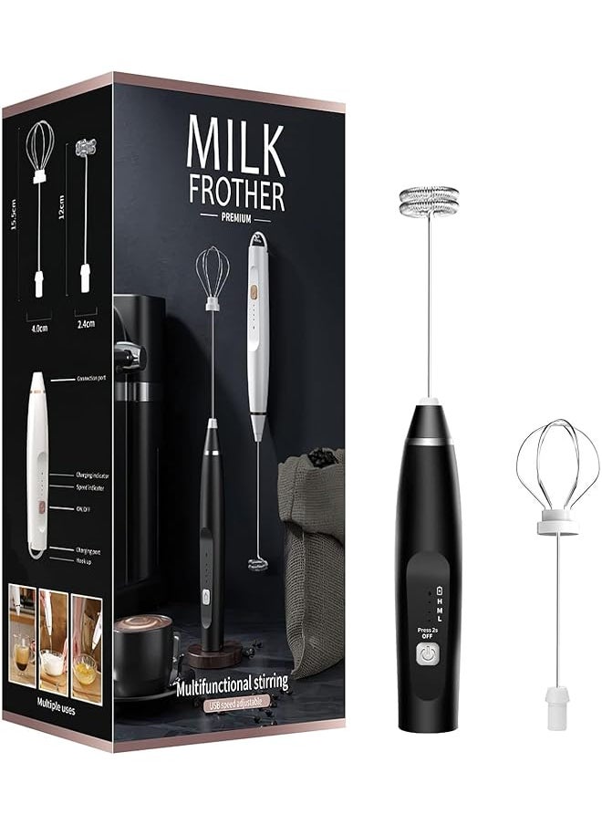 Milk Frother Handheld With 2 Heads Whisk Drink Foam Mixer Mini Handheld Milk Frother For Coffee Latte Cappuccino Hot Chocolate Egg Black And Suitable For A Variety Of Kitchen Use Scenarios. - pzsku/Z9A4F022A31AA789D1850Z/45/_/1719633884/9a443ebd-2aa0-4136-85fb-6ebdfd97667e