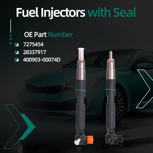 Riyhch 4PCS Fuel Injectors with Seal for Bobcat Excavators for Bobcat Skid Steers for DoosanReplace OE 7275454 28337917 40090300074D - Image 3