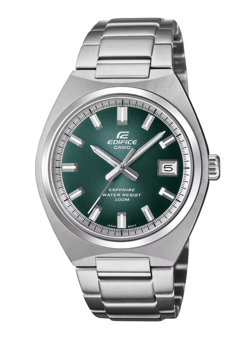 كاسيو Edifice Men’s Watch EFB-109D-3A, 43.5 mm Green Dial, Stainless Steel Case & Bracelet, 100 m WR - Image 1