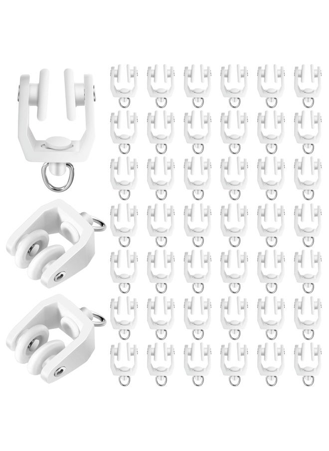 Jetec - Ceiling Curtain Track Flexible Bendable Curtain Track Rollers Plastic Drapery Rail Sliding Glider For Windows Shower Curtain Tracks  11 Mm  50 - Image 1