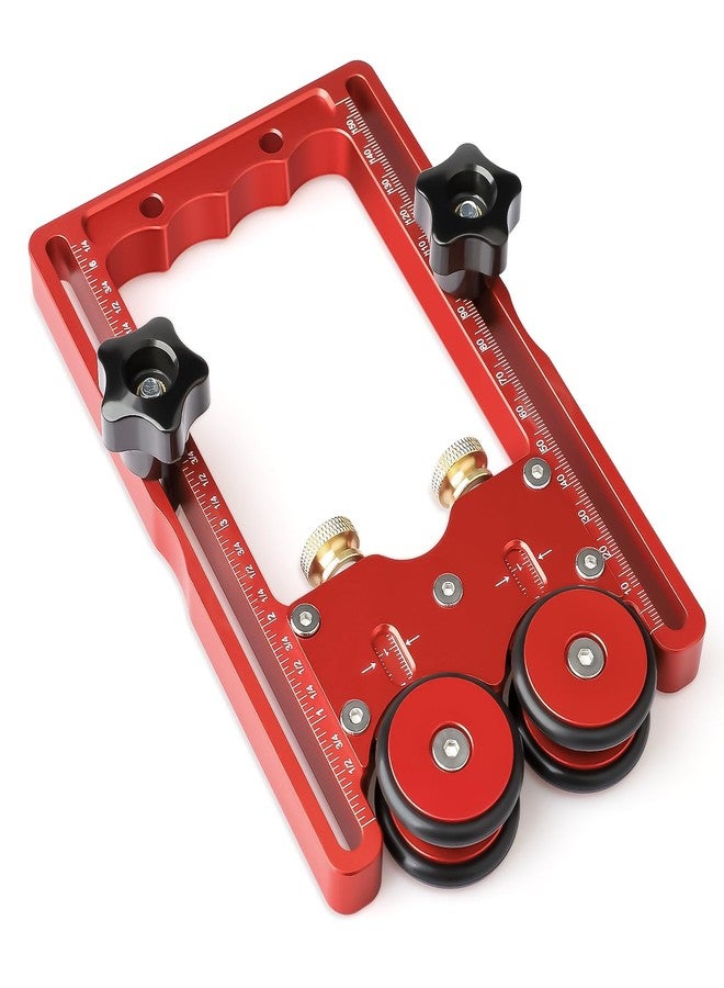 parknshop Thin Rip Jig & Feather Boards Combo for Table Saws - Router Table Accessories | Woodworking Tool | Anti-Kickback Bearing Roller- Adjustable CNC Aluminum Guide Fits 3/8"x3/4" T-Slots - Image 1