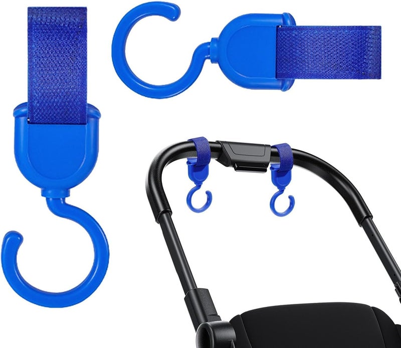 Stroller Hooks for Bags and Supplies, Strong Mummy Organization Clips, Multifunctional Hooks for Hanging Bags, Stylish and Ergonomic Design Fits Cars, Wheelchairs, Shopping Carts (Green) - Image 1
