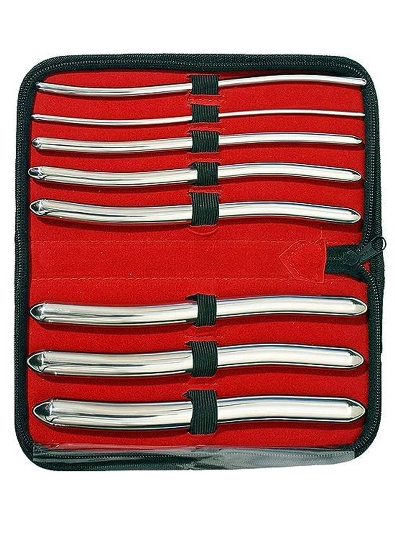 BIONEX - 8 Pieces Stainless Steel Medical Dilator Sounds Set Sounding Rod - Image 1