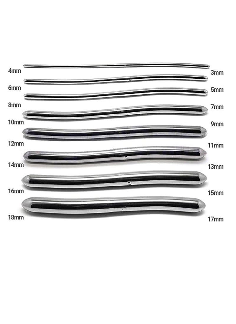 BIONEX - 8 Pieces Stainless Steel Medical Dilator Sounds Set Sounding Rod - Image 1