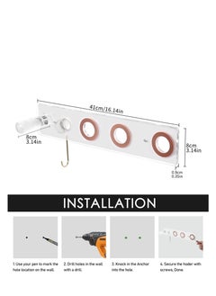 SYOSI Wall Mount Hair Dryer Holder, Acrylic Attachments Organizer, Bracket Stand Storage Organizer, Hair Dryer Holder, Compatible with Dyson Supersonic for Bathroom Washroom  - Image 3