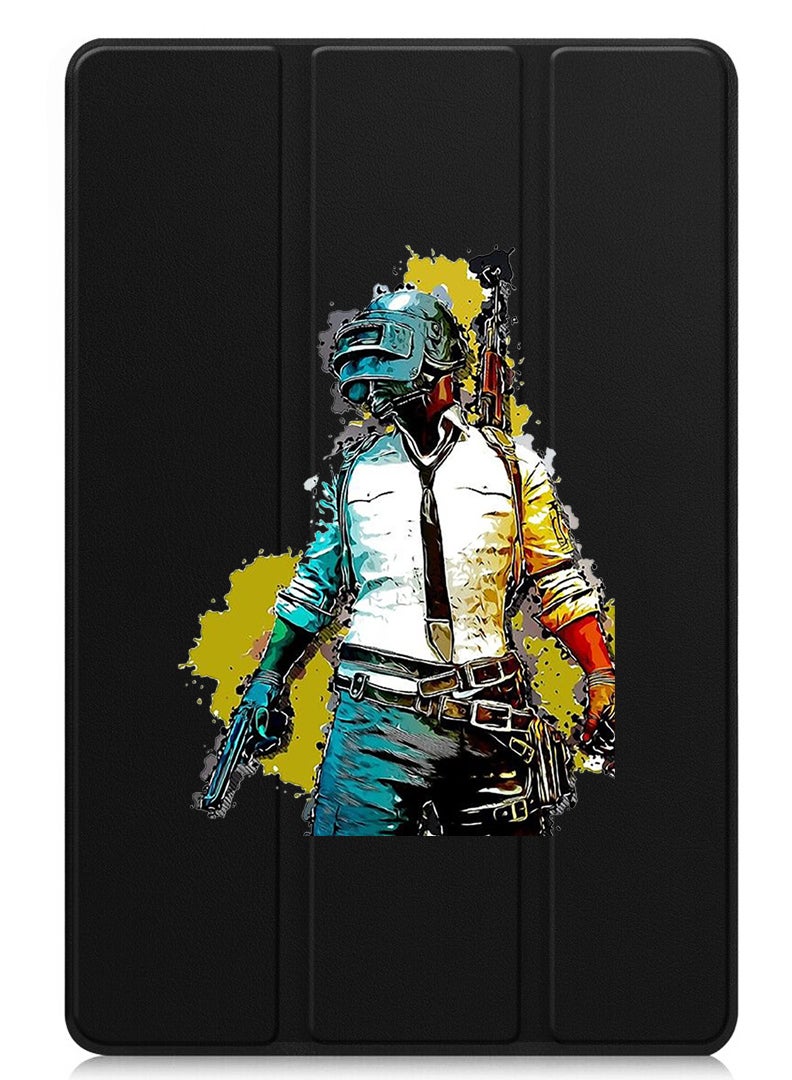 Theodor Protective Flip Case For Apple iPad Pro 13 (2024) With Trifold Stand Auto Wake Sleep Shockproof Cover Pubg - Image 1