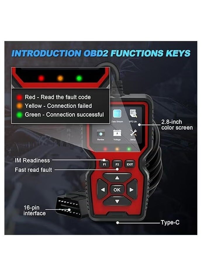 الحلم V519 ماسح تشخيصي عالمي مخصص للسيارات OBD II ماسح تشخيصي للكشف عن أعطال السيارات - Image 2