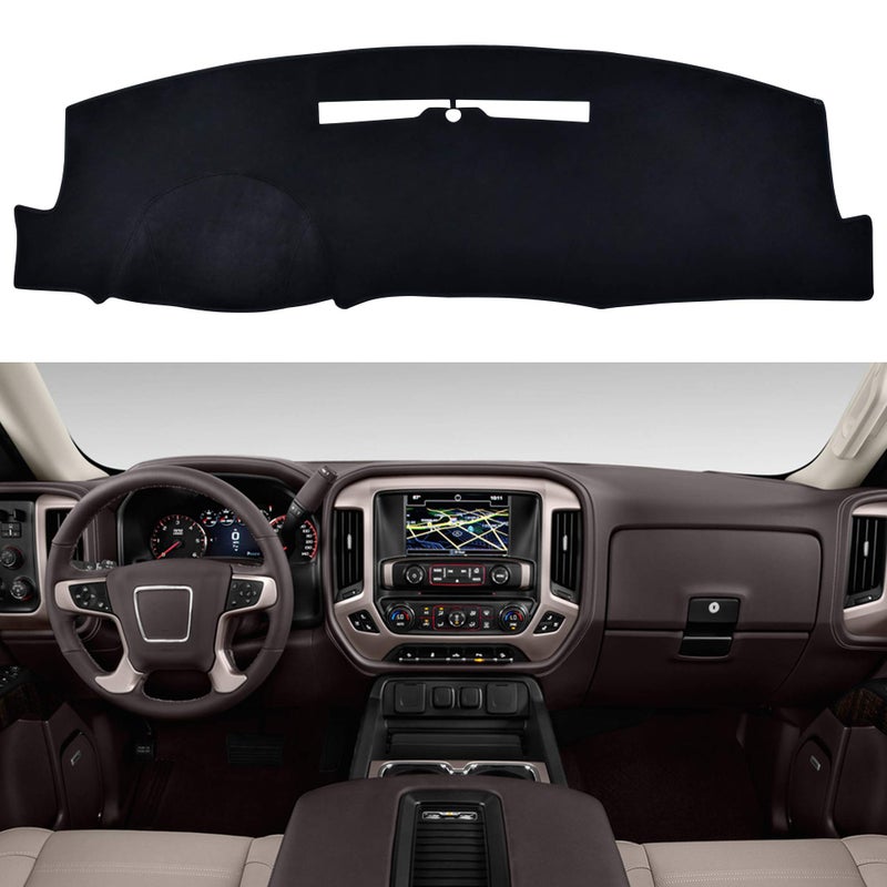 SPEEDWOW Dash Board Custom Cover Mat Carpet Compatible with 20142018 Chevrolet Silverado GMC Sierra 1500 2500 3500
