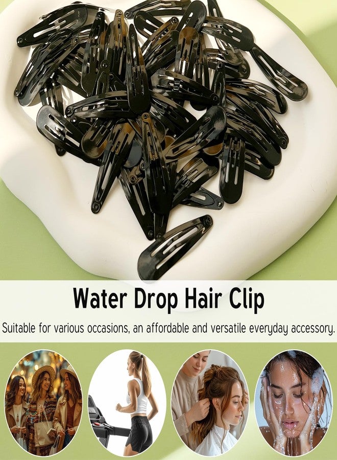 Zoolinn 50 Pack Black Metal Snap Hair Clips for Women – Simple Design, Smooth Surface, Hair Accessories - Image 3