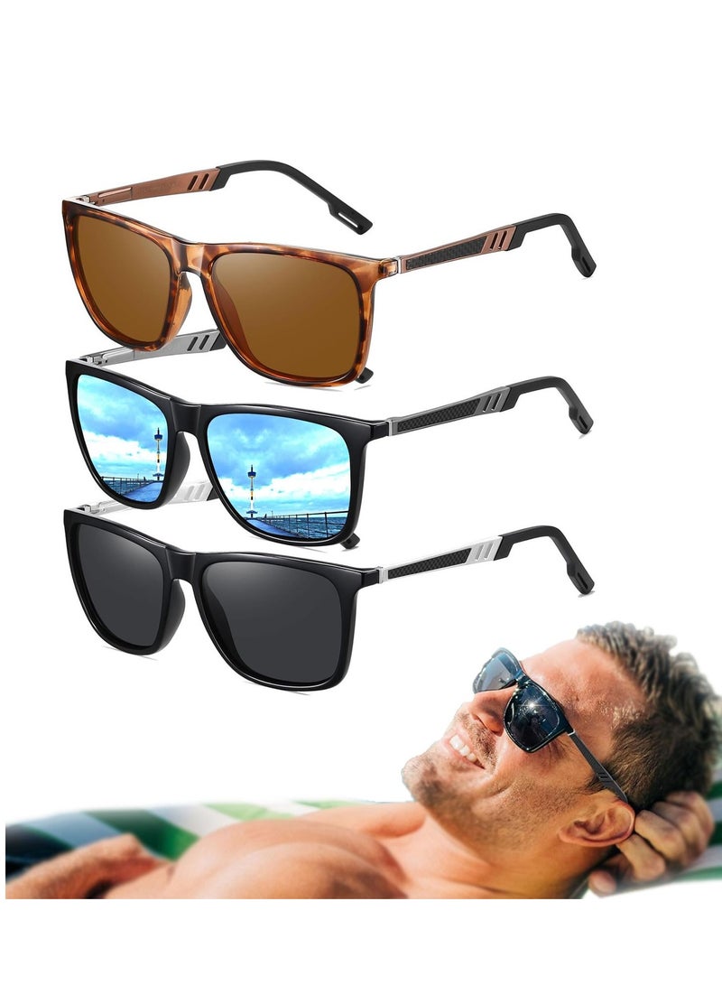 SYOSI Polarized Sunglasses Mens Womens Lightweight Square Frame UV400 for Driving Fishing Travel Sports Sun glasses - Image 1