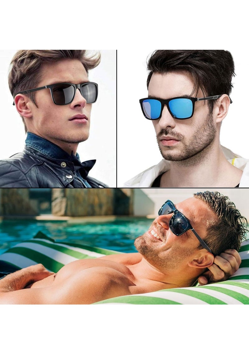 SYOSI Polarized Sunglasses Mens Womens Lightweight Square Frame UV400 for Driving Fishing Travel Sports Sun glasses - Image 2