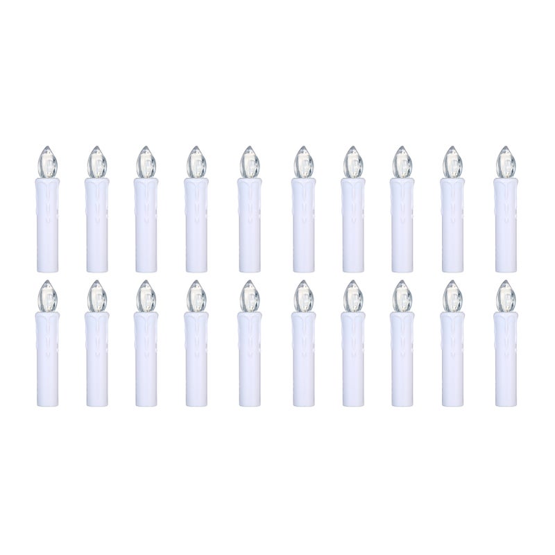 20 PCS Flameless Candles with Remote Control Realistic Color Changing LED Candles Battery Powered Christmas Tree Flickering Taper Candle Lights with Clips for Wedding Party Decoration - Image 1