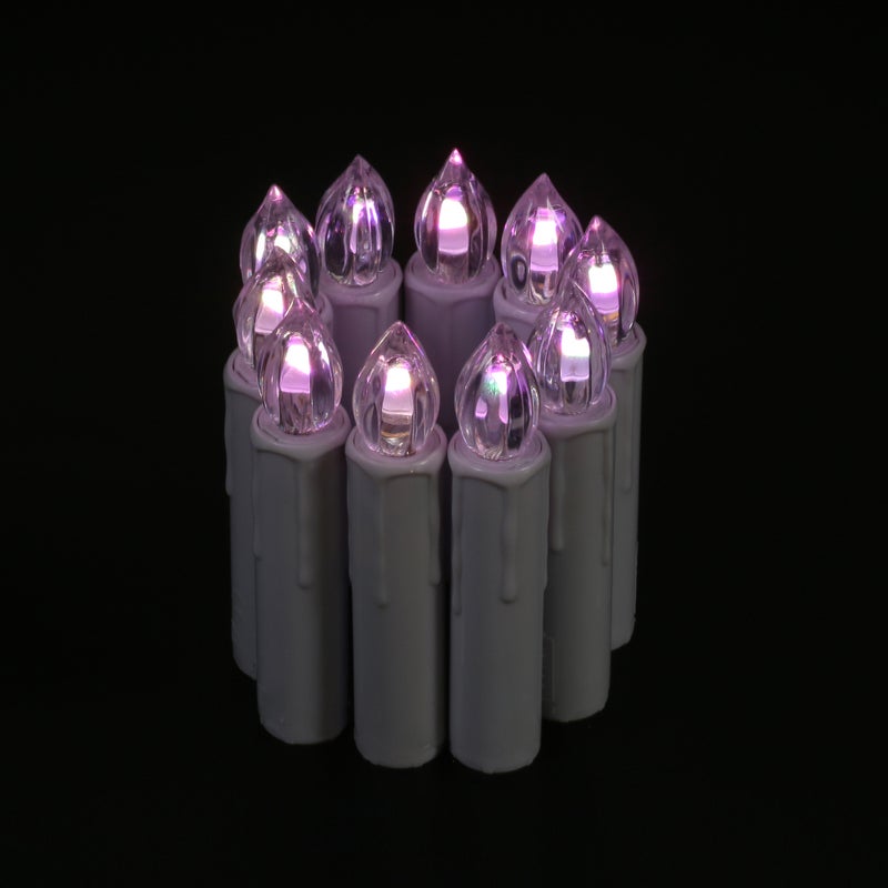 20 PCS Flameless Candles with Remote Control Realistic Color Changing LED Candles Battery Powered Christmas Tree Flickering Taper Candle Lights with Clips for Wedding Party Decoration - Image 5