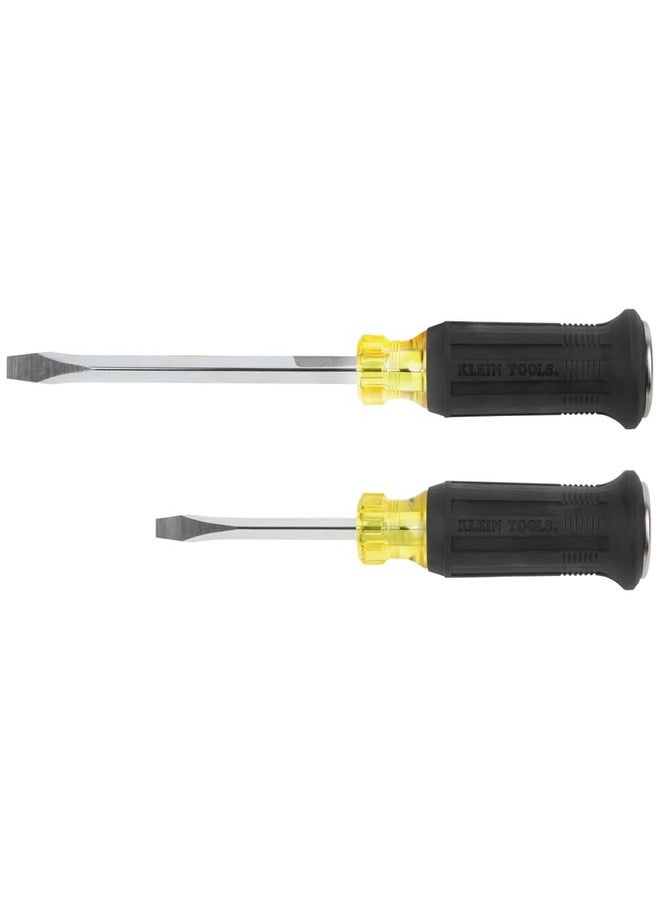 Klein Tools 85442DD Screwdriver Set, Demolition Screwdriver, 1/4-Inch and 5/16-Inch Keystone Tips with Plated Metal Strike Cap, 2-Piece - Image 4