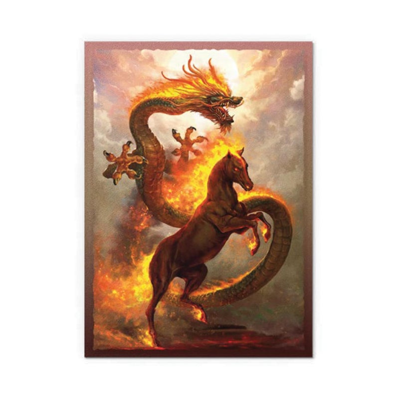 Arcane Tinmen Dragon Shield | Matte Dual Art Sleeves | Fire Horse | 100 CT - Smooth & Tough Premium TCG Sleeves | Compatible with Pokemon, Flesh & Blood, One Piece & Magic The Gathering - Image 2