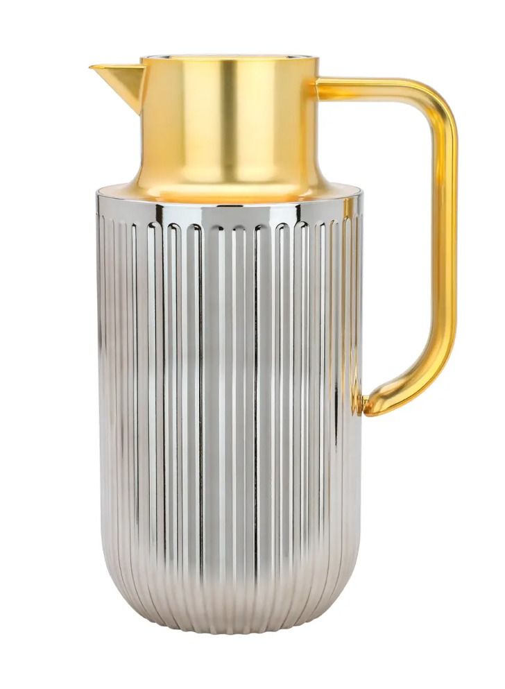 السيف غاليري ترمس لورا إفرست، بيد ذهبي، 1.6 لتر، حافظة داخلية زجاج حراري، هيكل خارجي بلاستيك - فضي - Image 2