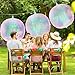Halloscume 3 Pcs 32 Inch Iridescent 4d Round Ball Balloons Holographic Balloons for Spring Clear Foil Decor Folding Rainbow for Under the Sea Mermaid Groovy Party Stage Wedding Birthday Party - Image 4