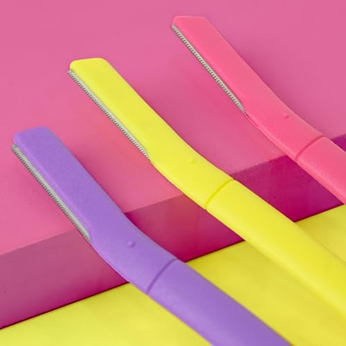 MESKIN Vibrant Facial Hair Removing Razor Professional Hair Remover Best For Eyebrow Upperlips Trimming & Shaving Nick Free Blade for Smooth Shave (Pack of 3) - Image 5