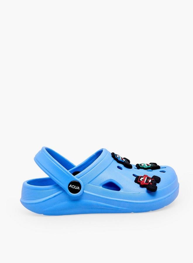 Aqua Boys Truck Jibbitz Clogs - Image 1