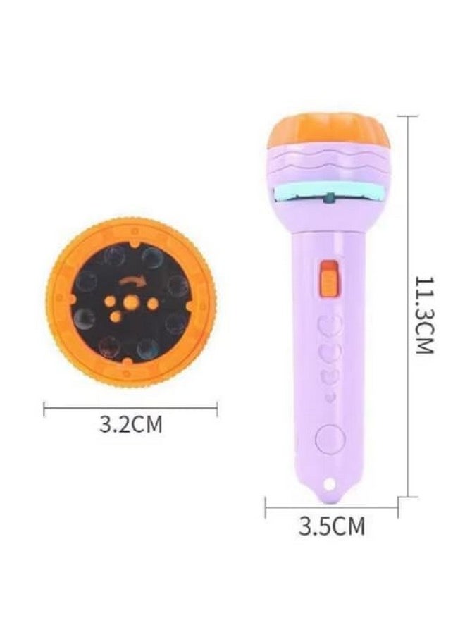 Saiyam Saiyam Mini Projector Flashlight Torch Educational Learning and Playing Toys 3 Slides 24 Pictures Clear Projection Slide Flashlight for Kids 2 & 3 Year Old - (Random Color - Multi)  - Image 2