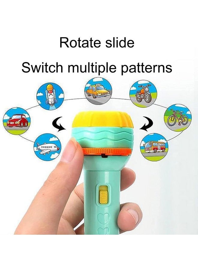 Saiyam Saiyam Mini Projector Flashlight Torch Educational Learning and Playing Toys 3 Slides 24 Pictures Clear Projection Slide Flashlight for Kids 2 & 3 Year Old - (Random Color - Multi)  - Image 4